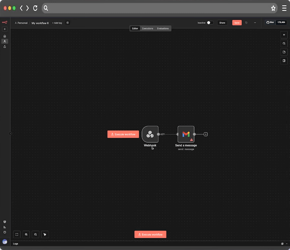 n8n webhook node setup